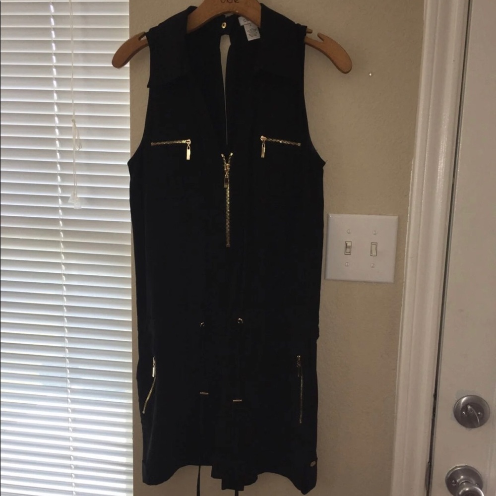 Cache Black w/ gold detail Short Romper